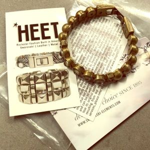 HEET leather and Swarovski single row bracelet